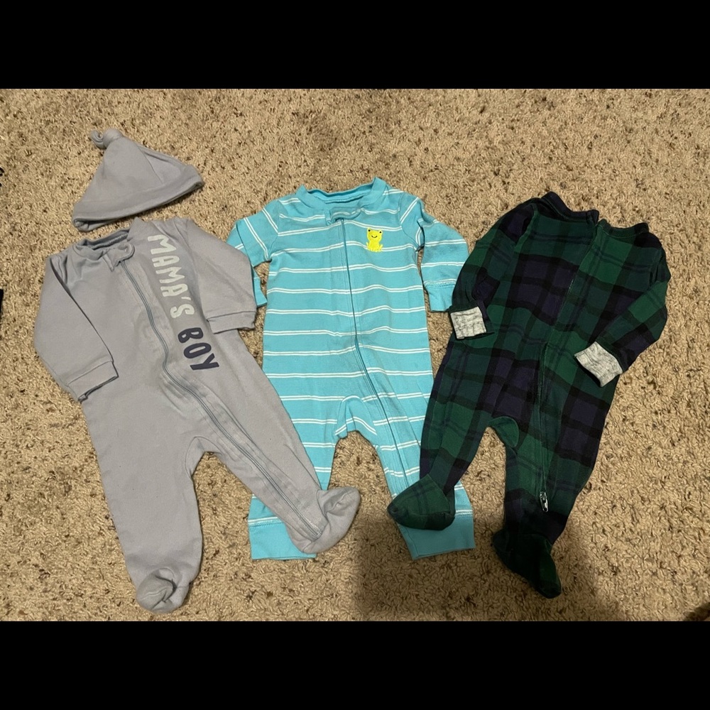 Striped Blue Baby Onesie